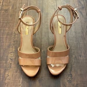 BCBGeneration Nude Tan Sandal Heel Pump size 6